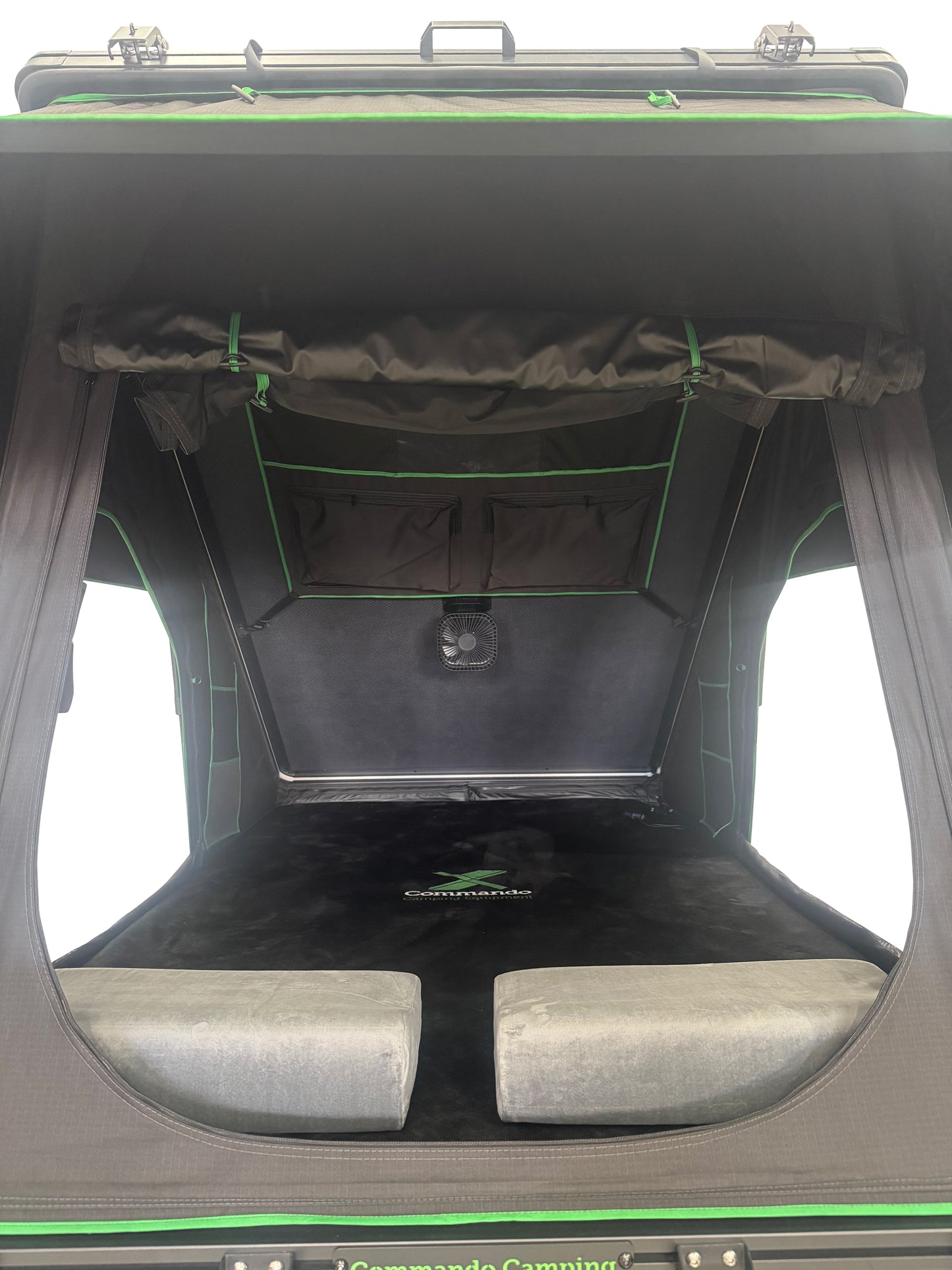 Commando Xplorer Deluxe Rooftop Tent Front Inside Image