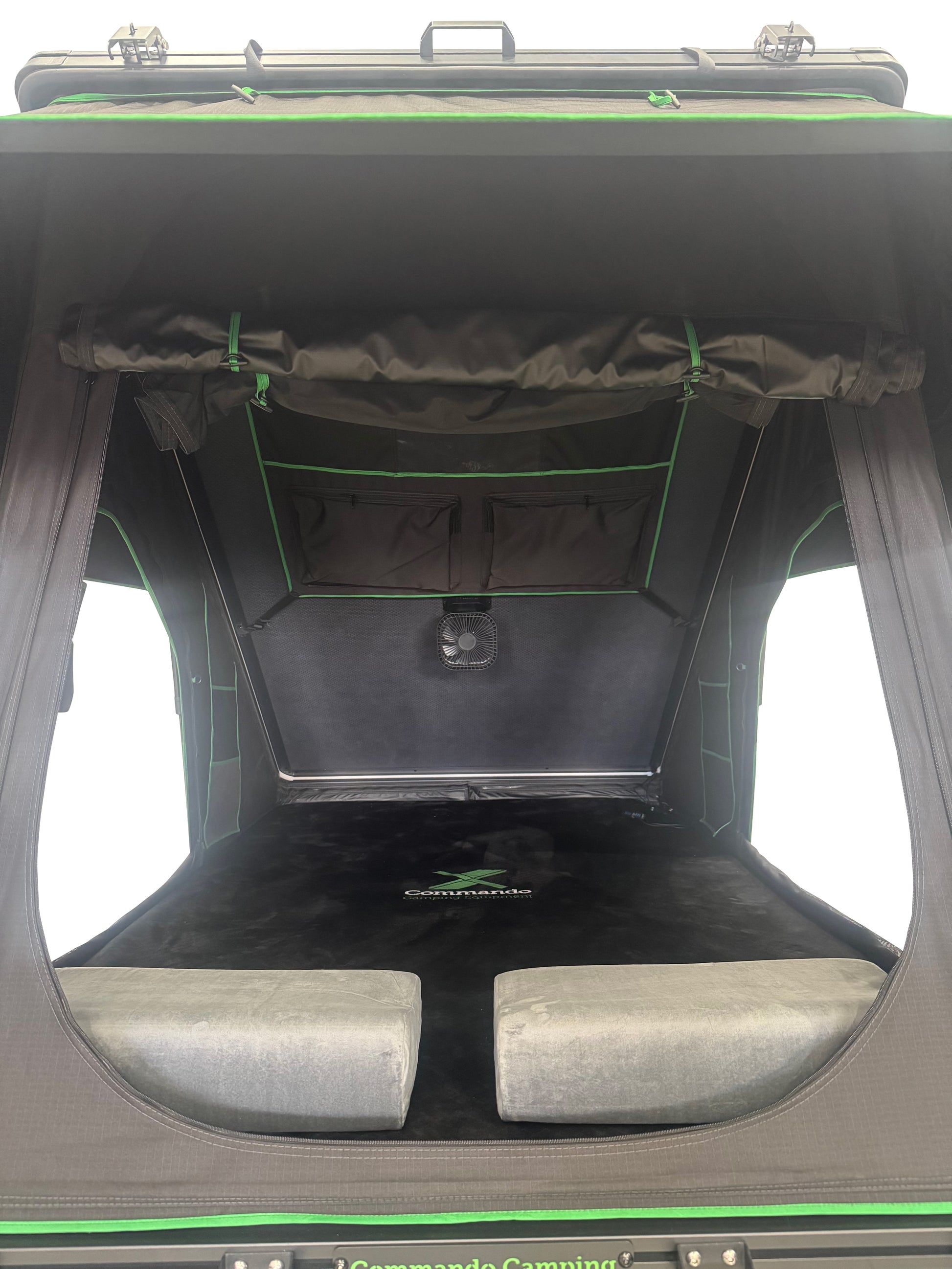 Commando Xplorer Deluxe Rooftop Tent Front Inside Image